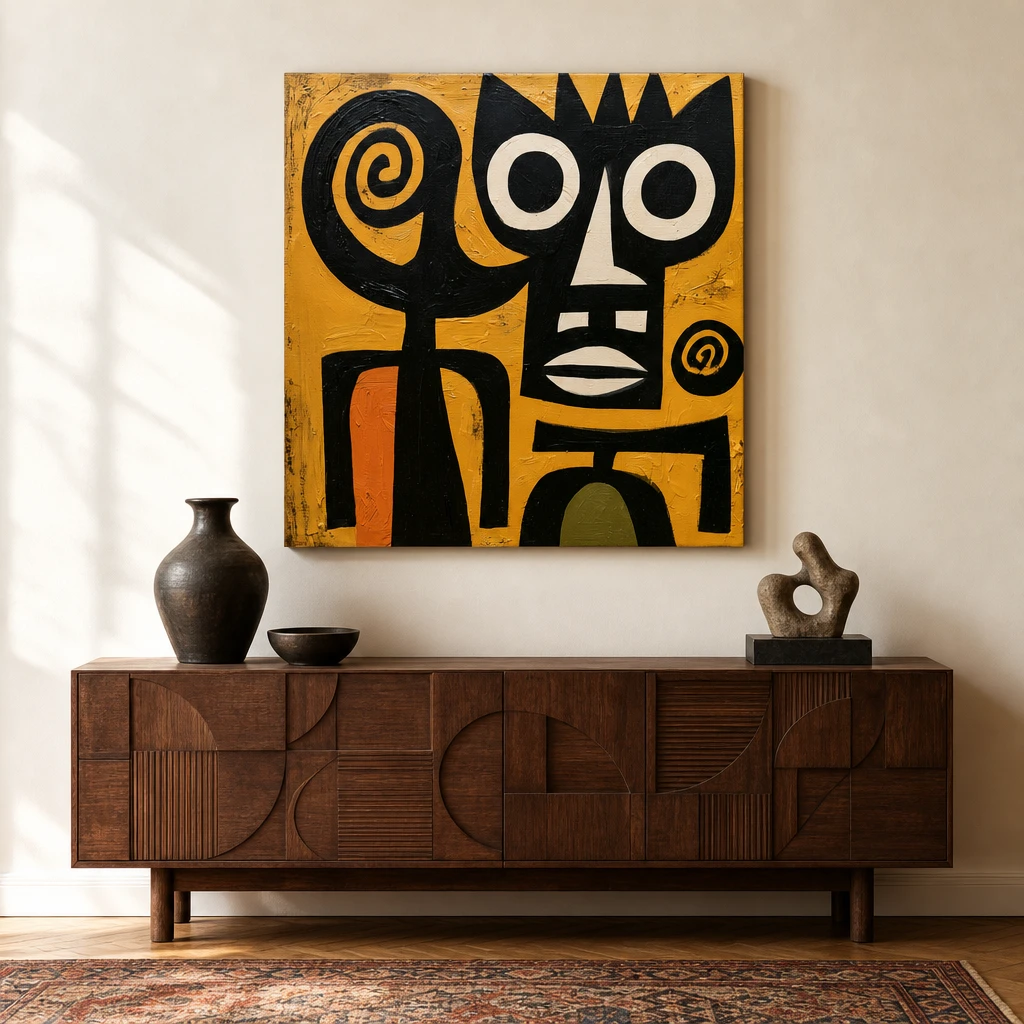 black-ochre-sentinel-mid-century-wall-art-scene-06 S014 | Black Ochre Sentinel – Mid Century Wall Art