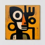 S028 | Circle Guardian – Boho Figurative Wall Art