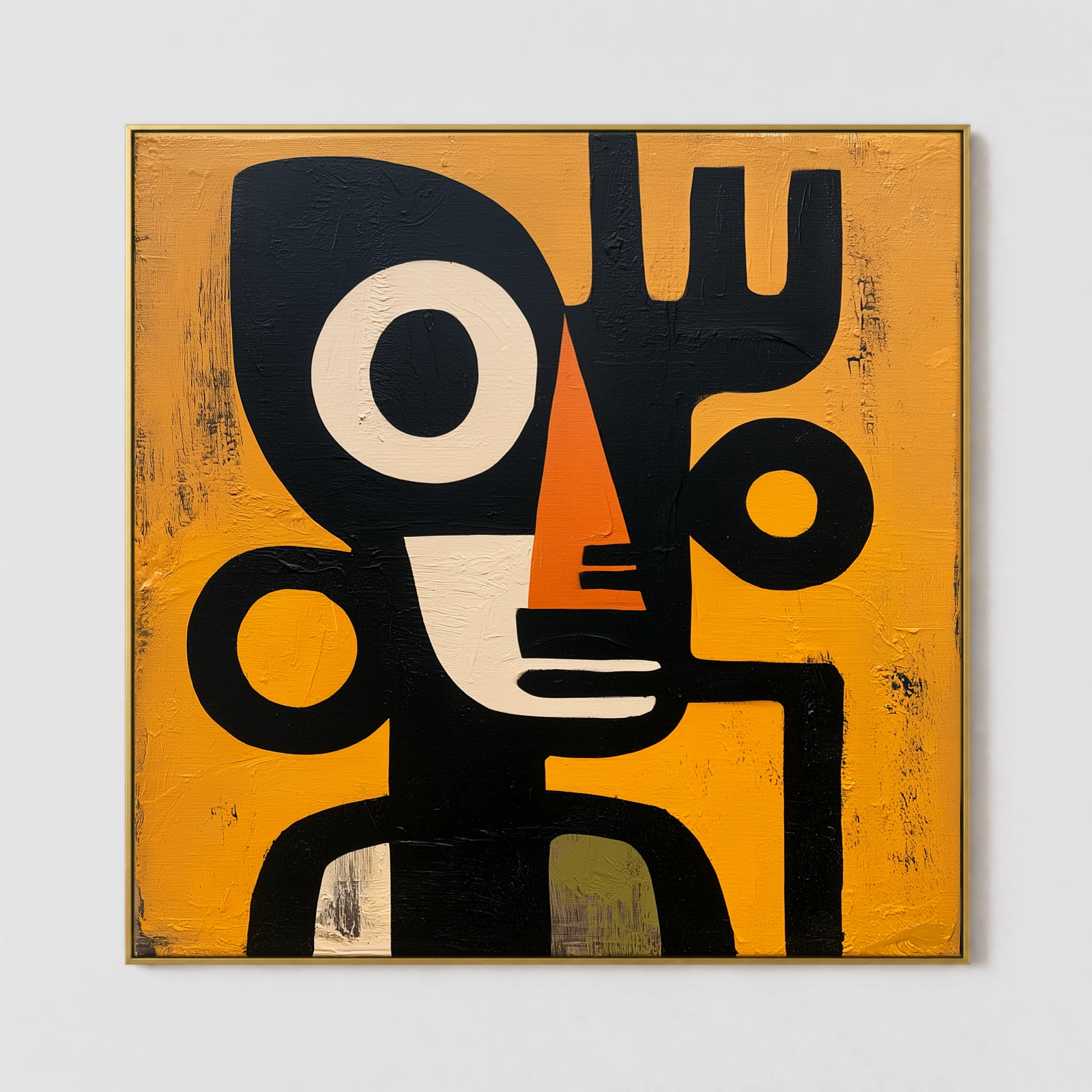 S028 | Circle Guardian – Boho Figurative Wall Art