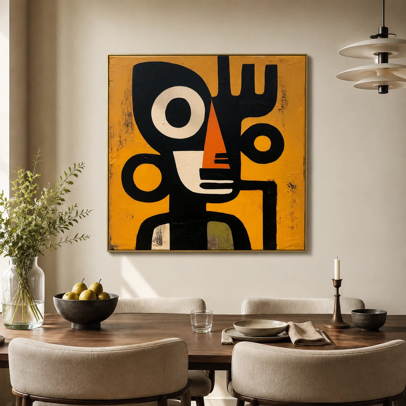 circle-guardian-boho-figurative-wall-art-scene-1 S028 | Circle Guardian – Boho Figurative Wall Art