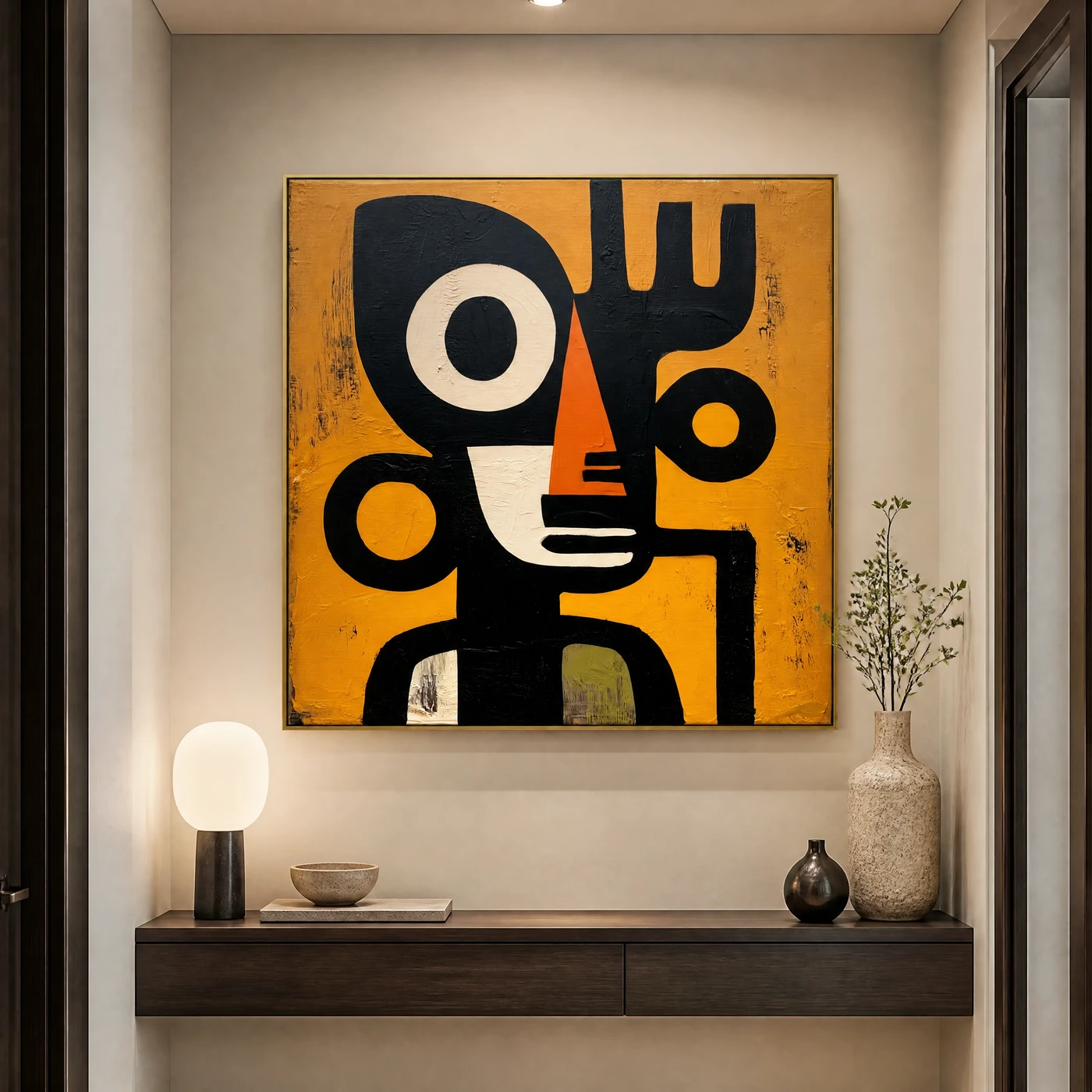 circle-guardian-boho-figurative-wall-art-scene-3 S028 | Circle Guardian – Boho Figurative Wall Art