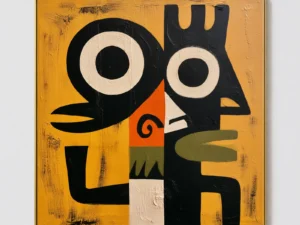 S032 | Crown Sentinel – Mid Century Wall Art