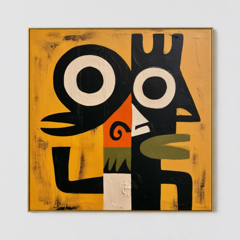 S032 | Crown Sentinel – Mid Century Wall Art