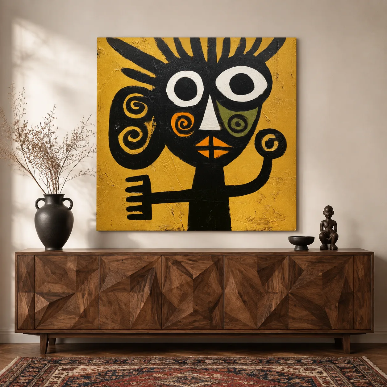 S016 | Crowned Judge – Figurative Abstract Wall Art