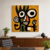 S029 | Crowned Watcher – Abstract Figurative Wall Art