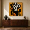 glyph-guardian-figurative-abstract-wall-art-scene-1 S026 | Glyph Guardian – Figurative Abstract Wall Art