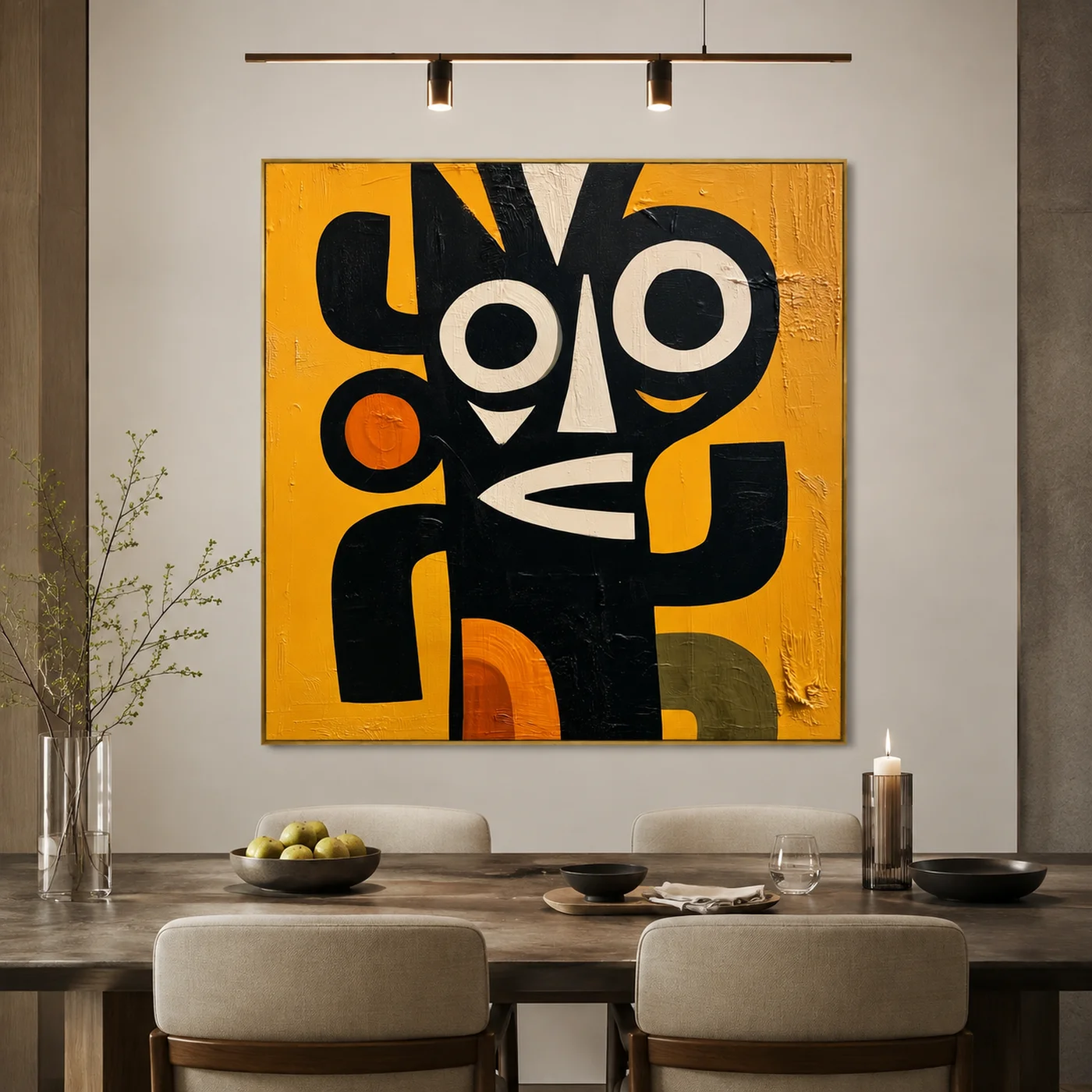 glyph-guardian-figurative-abstract-wall-art-scene-2 S026 | Glyph Guardian – Figurative Abstract Wall Art