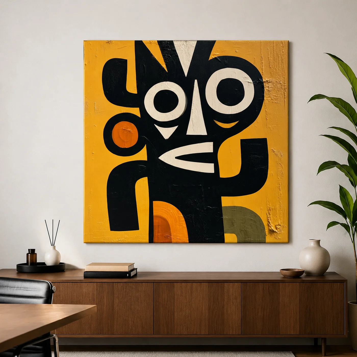 glyph-guardian-figurative-abstract-wall-art-scene-3 S026 | Glyph Guardian – Figurative Abstract Wall Art