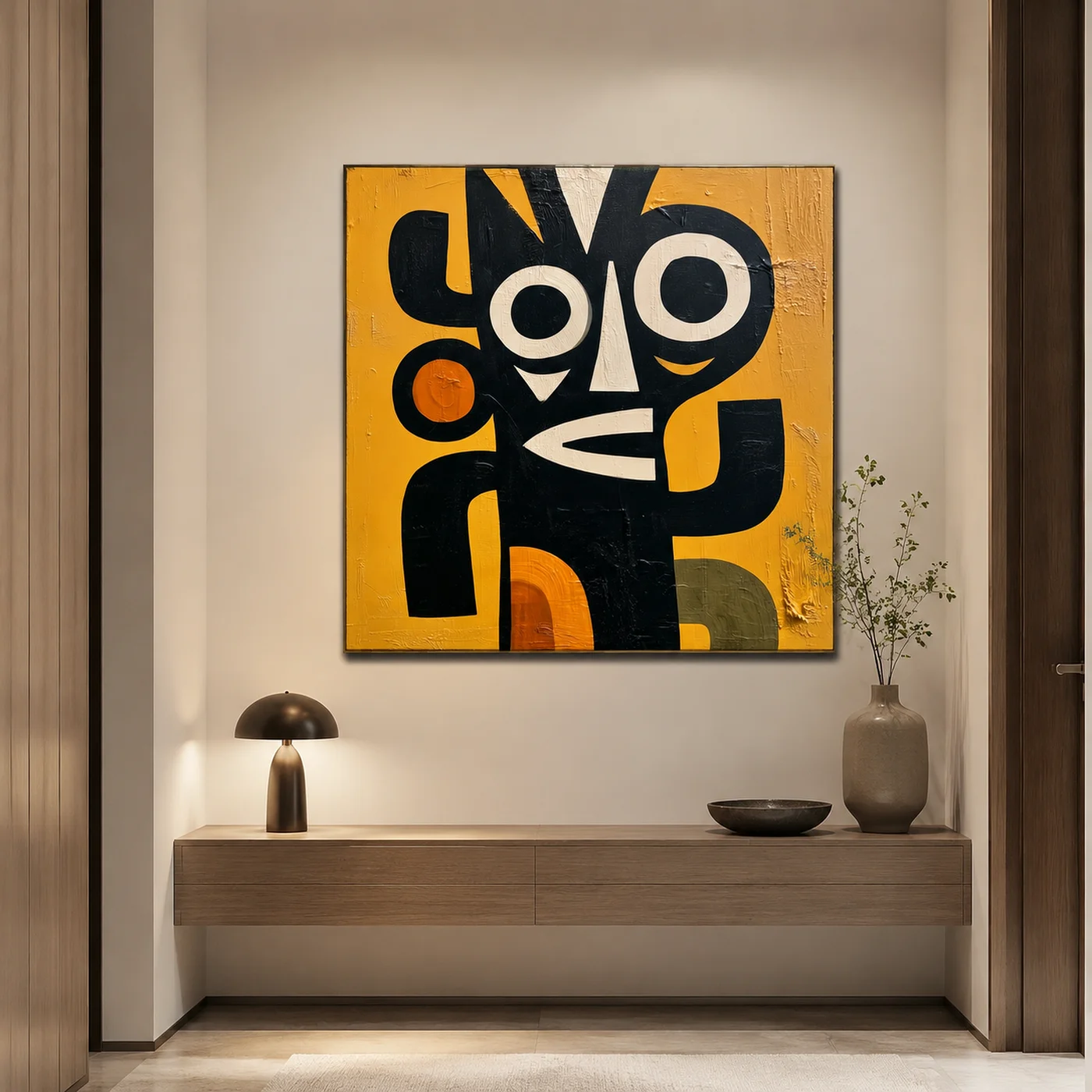 glyph-guardian-figurative-abstract-wall-art-scene-6 S026 | Glyph Guardian – Figurative Abstract Wall Art