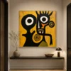 green-field-sentinel-mustard-yellow-wall-art-scene-02 S018 | Green Field Sentinel – Mustard Yellow Wall Art