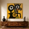 green-field-sentinel-mustard-yellow-wall-art-scene-04 S018 | Green Field Sentinel – Mustard Yellow Wall Art