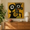 green-field-sentinel-mustard-yellow-wall-art-scene-06 S018 | Green Field Sentinel – Mustard Yellow Wall Art