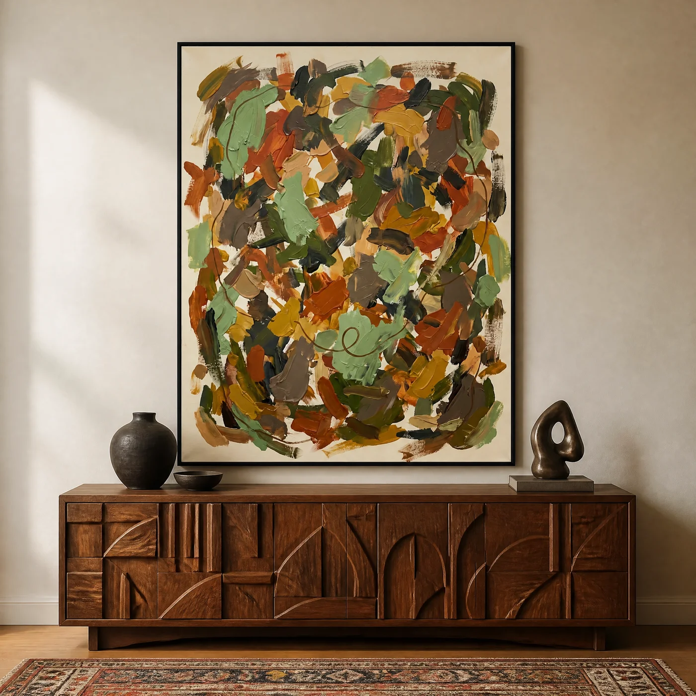 residual-loop-sage-green-abstract-wall-art-scene-6 P018 | Residual Loop – Sage Green Abstract Wall Art