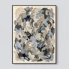 sediment-earthy-abstract-wall-art-T-3x4-black-frame-wall Earthy sage green and terracotta abstract oil painting with an elegant brown loop
