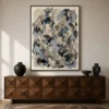 sediment-earthy-abstract-wall-art-scene-1 Earthy sage green and terracotta abstract oil painting with an elegant brown loop
