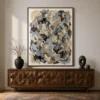 sediment-earthy-abstract-wall-art-scene-2 Earthy sage green and terracotta abstract oil painting with an elegant brown loop