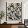 sediment-earthy-abstract-wall-art-scene-3 Earthy sage green and terracotta abstract oil painting with an elegant brown loop