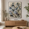 sediment-earthy-abstract-wall-art-scene-6 Earthy sage green and terracotta abstract oil painting with an elegant brown loop