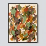 P025 | Sienna Thread – Ochre Abstract Wall Art