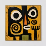 S023 | The Black Divide – Figurative Abstract Painting