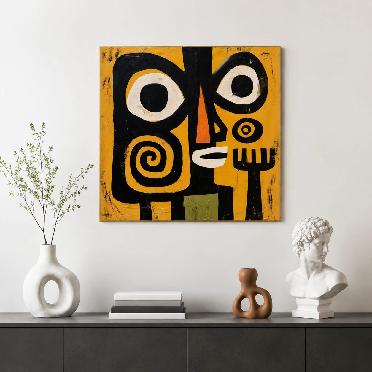 S023 | The Black Divide – Figurative Abstract Painting