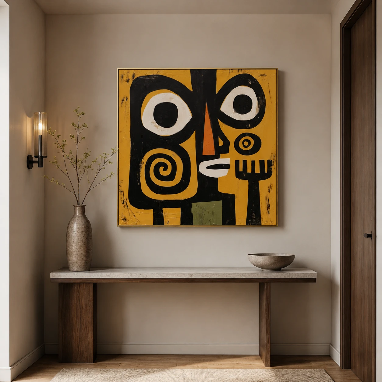 S023 | The Black Divide – Figurative Abstract Painting