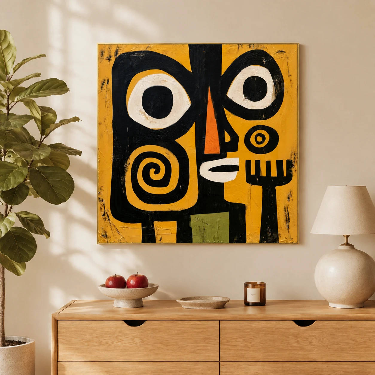 S023 | The Black Divide – Figurative Abstract Painting