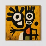 S024 | The Orange Mark – Mustard Yellow Wall Art
