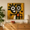 the-orange-mark-mustard-yellow-wall-art-scene-02 S024 | The Orange Mark – Mustard Yellow Wall Art