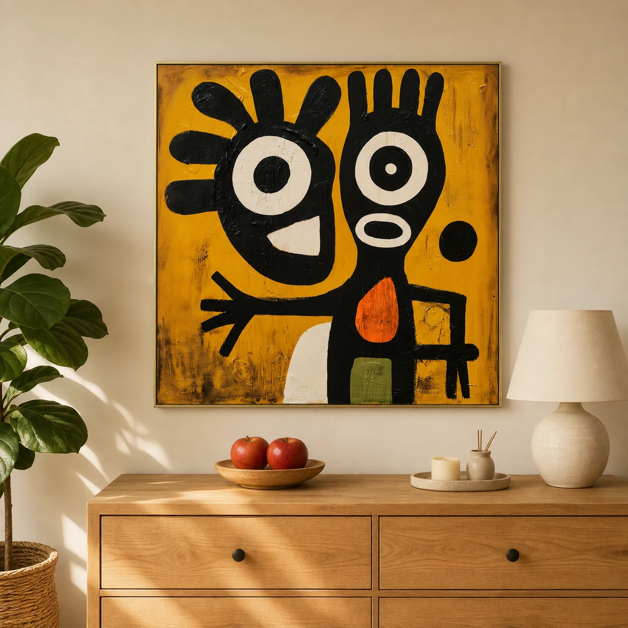 the-orange-mark-mustard-yellow-wall-art-scene-02 S024 | The Orange Mark – Mustard Yellow Wall Art