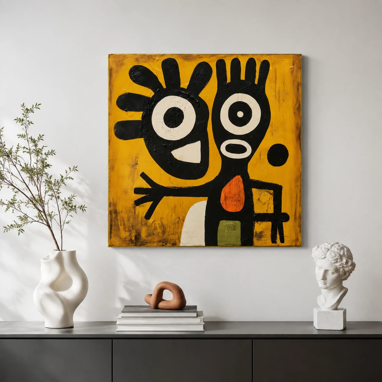 the-orange-mark-mustard-yellow-wall-art-scene-03 S024 | The Orange Mark – Mustard Yellow Wall Art
