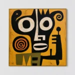 S019 | The Orange Ring – Primitive Abstract Wall Ar