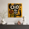 the-orange-ring-primitive-abstract-wall-art-scene-01 S019 | The Orange Ring – Primitive Abstract Wall Ar