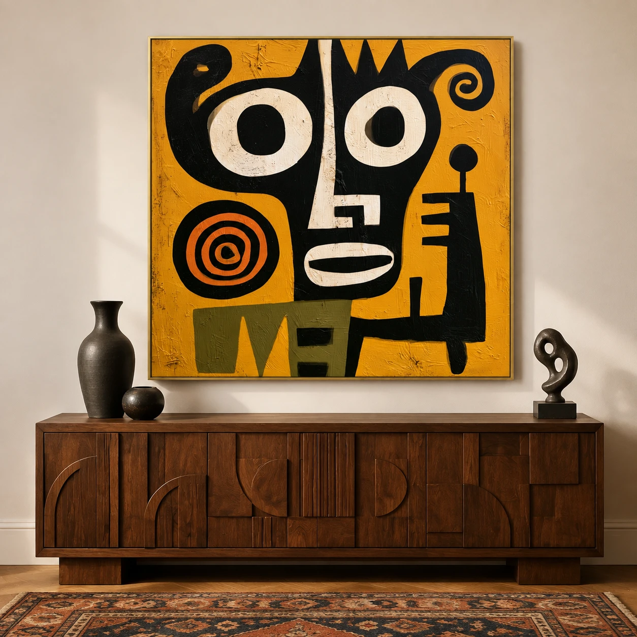the-orange-ring-primitive-abstract-wall-art-scene-03 S019 | The Orange Ring – Primitive Abstract Wall Ar