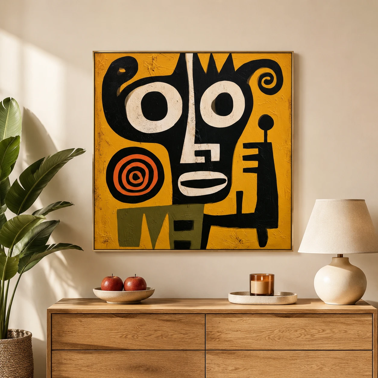 the-orange-ring-primitive-abstract-wall-art-scene-04 S019 | The Orange Ring – Primitive Abstract Wall Ar