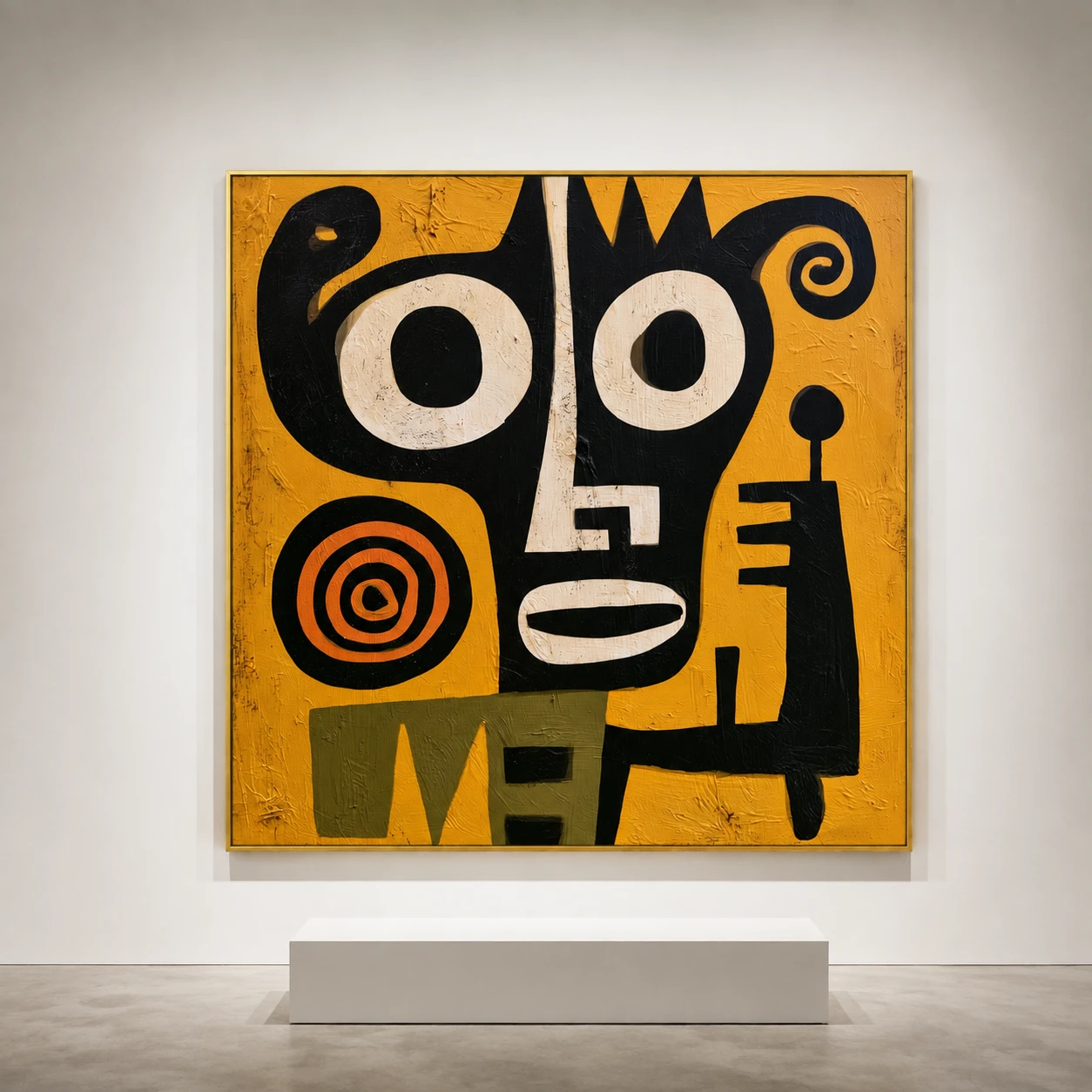 the-orange-ring-primitive-abstract-wall-art-scene-05 S019 | The Orange Ring – Primitive Abstract Wall Ar