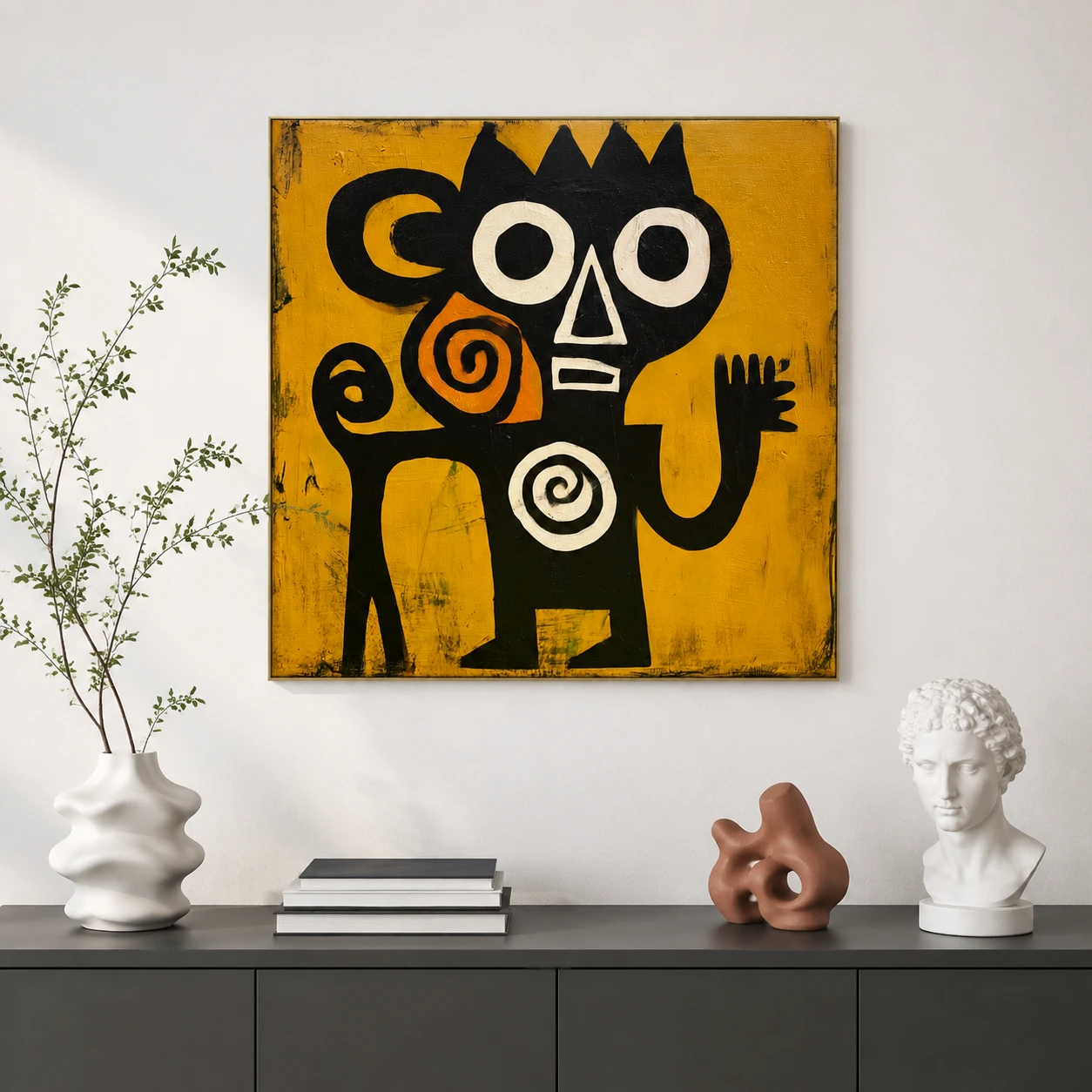 the-small-guardian-figurative-abstract-wall-art-scene-02 S020 | The Small Guardian – Figurative Abstract Wall Art