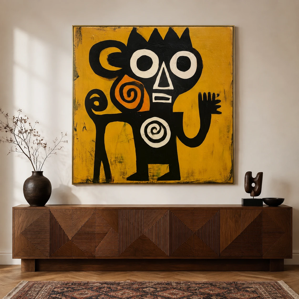 the-small-guardian-figurative-abstract-wall-art-scene-03 S020 | The Small Guardian – Figurative Abstract Wall Art