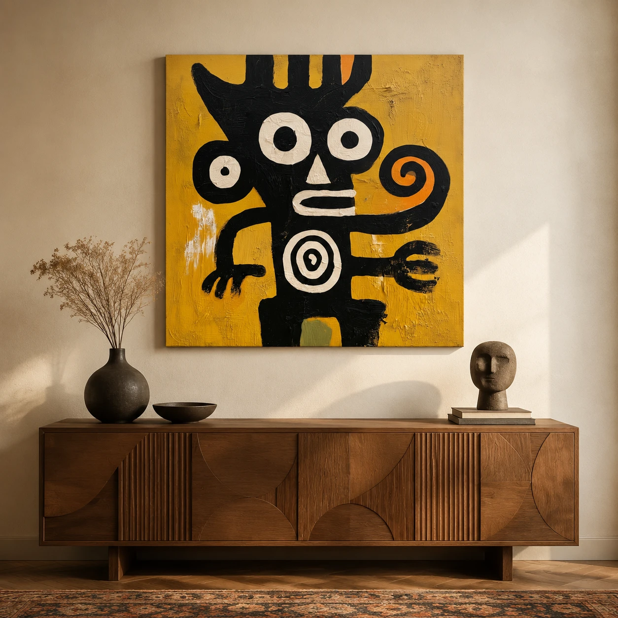 the-spiral-watcher-figurative-abstract-wall-art-living-room-01 S013 | The Spiral Watcher – Figurative Abstract Wall Art