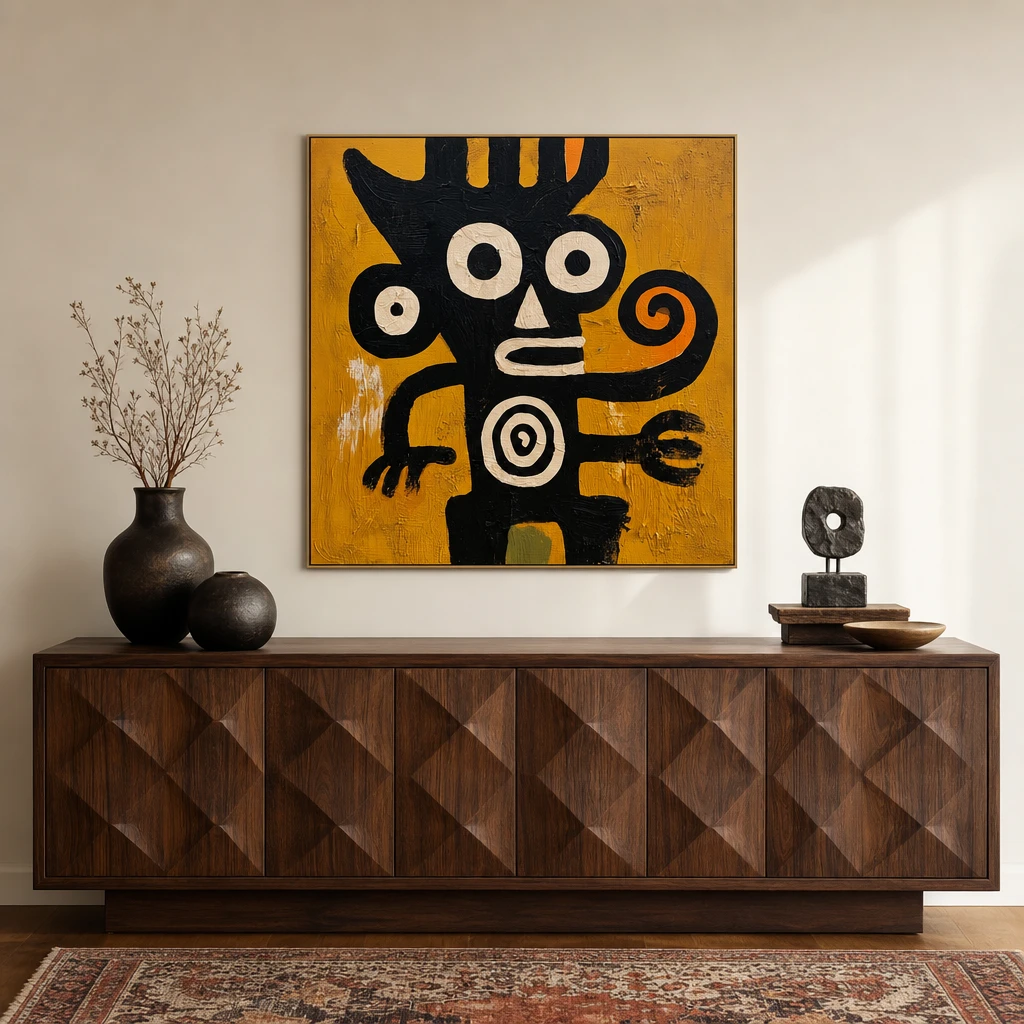 the-spiral-watcher-figurative-abstract-wall-art-living-room-04 S013 | The Spiral Watcher – Figurative Abstract Wall Art