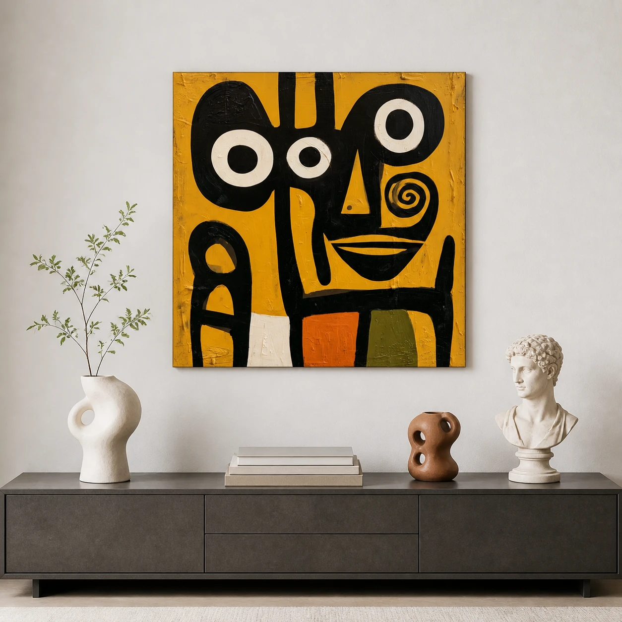 the-tall-mask-mid-century-wall-art-scene-1 S027 | The Tall Mask – Mid Century Wall Art
