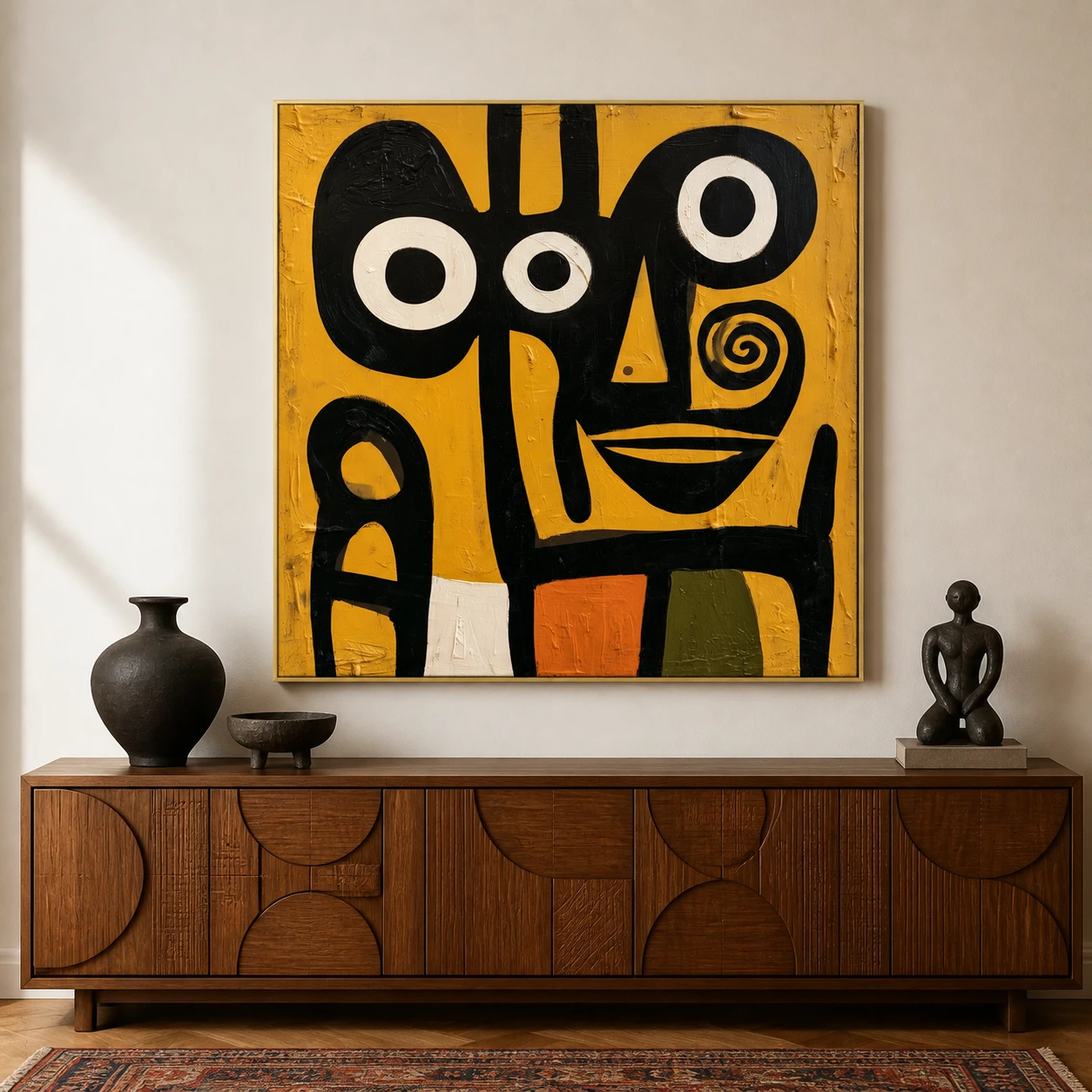 the-tall-mask-mid-century-wall-art-scene-3 S027 | The Tall Mask – Mid Century Wall Art