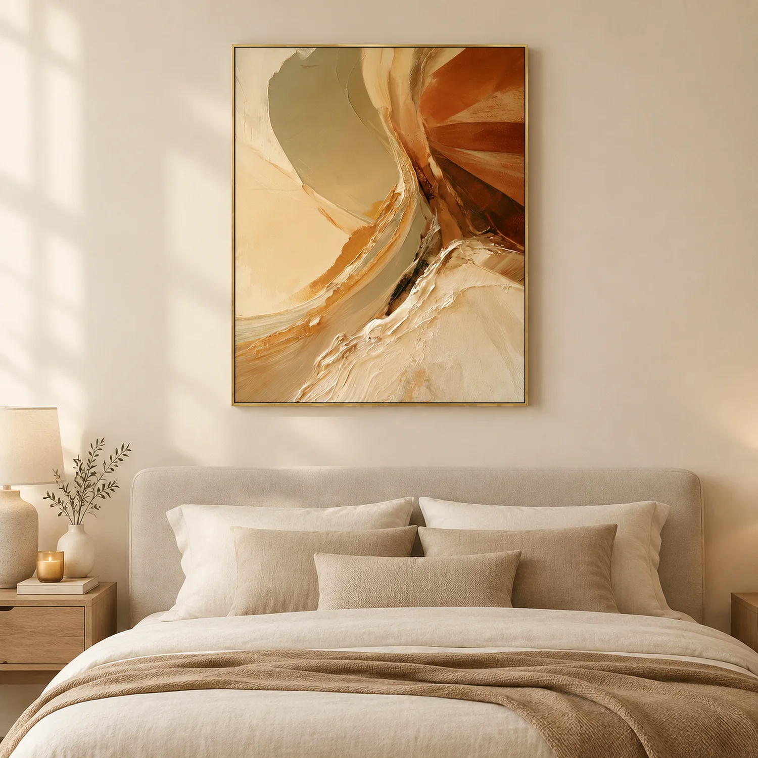 amber-divide-neutral-abstract-wall-art-display-02 P080 | Amber Divide – Neutral Abstract Wall Art