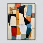 P039 | Amber Stack – Geometric Abstract Wall Art