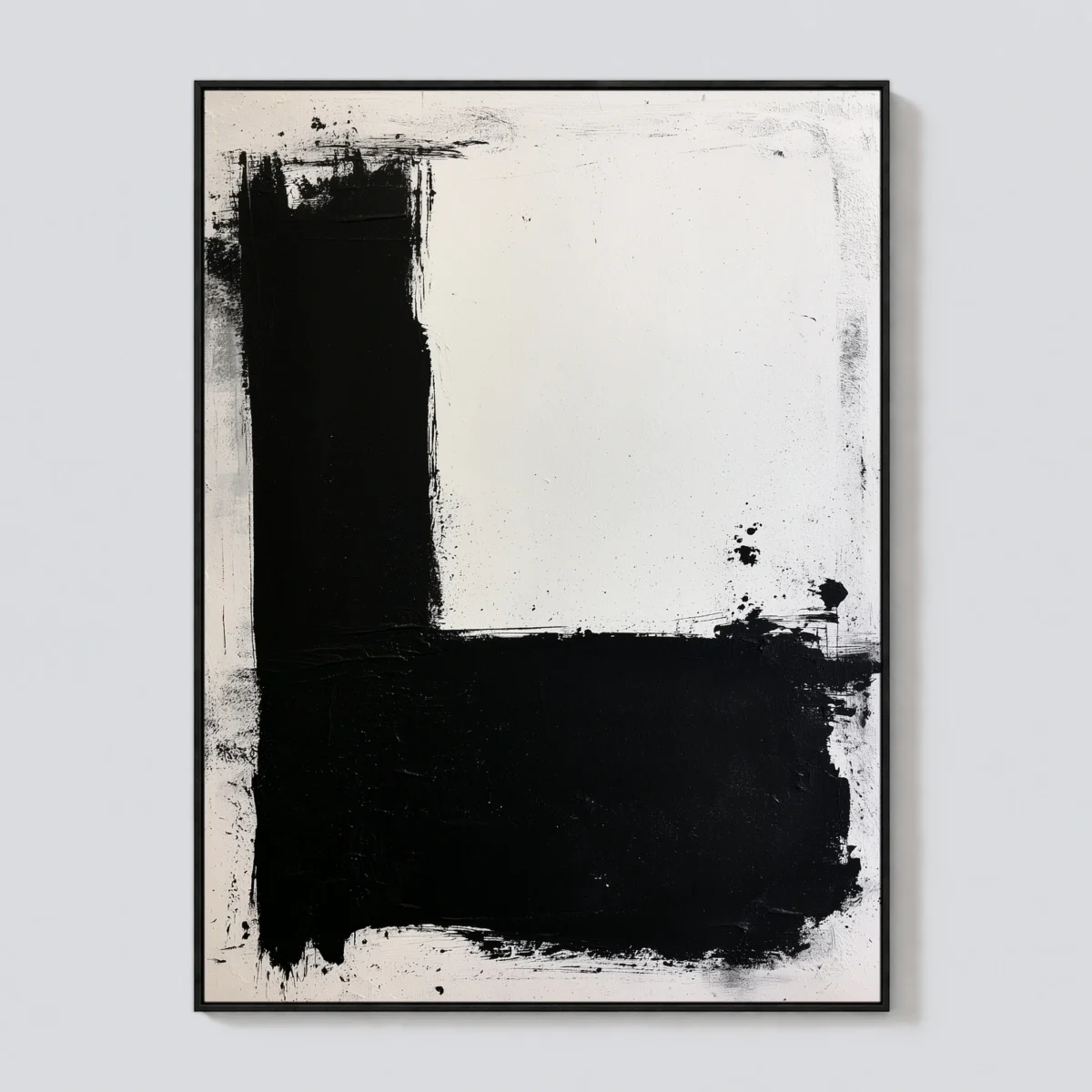 P074 | Between the Marks – Minimalist Black Wall Art