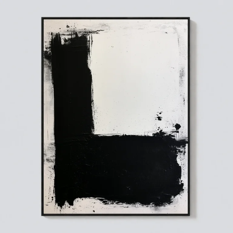 P074 | Between the Marks – Minimalist Black Wall Art