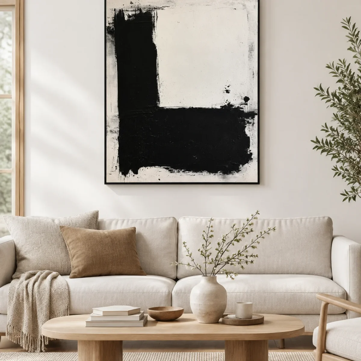 P074 | Between the Marks – Minimalist Black Wall Art