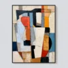 black-beam-geometric-abstract-wall-art-T-3x4-black-frame-pure-wall P043 | Black Beam – Geometric Abstract Wall Art