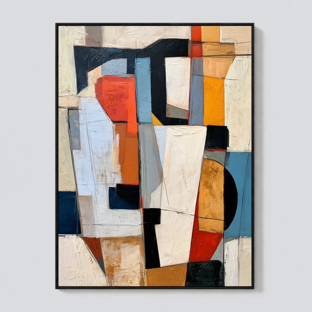 P043 | Black Beam – Geometric Abstract Wall Art
