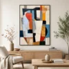 black-beam-geometric-abstract-wall-art-living-room-1 P043 | Black Beam – Geometric Abstract Wall Art